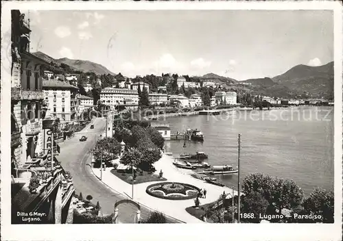 Lugano TI Telansicht Boote Kat. Lugano