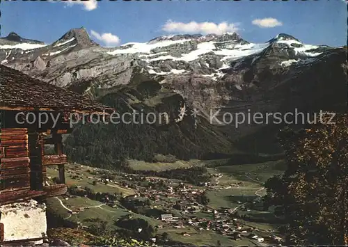 Les Diablerets Aigle Vue generale et Alpes Vaudoises Kat. Les Diablerets