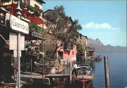 Gandria Lago di Lugano Dorfpartie Kat. Gandria