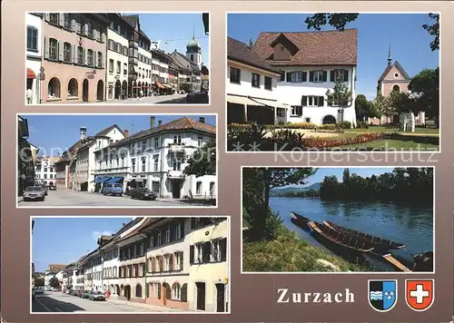 Zurzach Boote Strassenansichten Kat. Zurzach