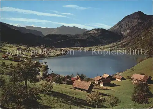 Lungern am See mit Wetter und Wilerhorn Kat. Lungern