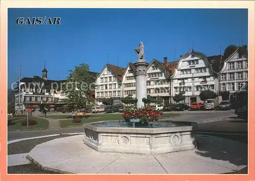 Gais AR Dorfplatz mit Brunnen / Gais /Bz. Mittelland