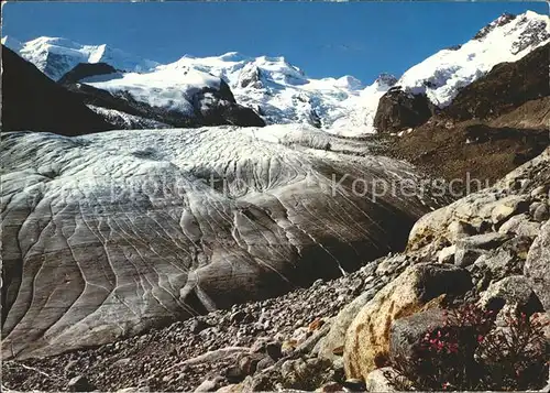 Morteratschgletscher mit Berninagruppe Kat. Morteratsch