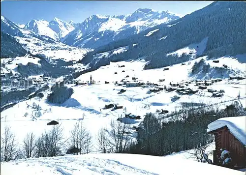 Serneus mit Silvretta und Gatschiefer Kat. Serneus