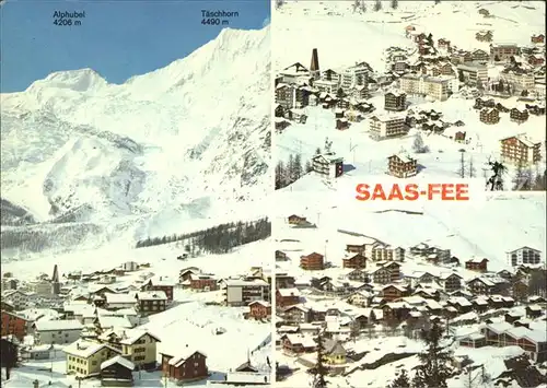 Saas Fee mit Alphubel und Taeschhorn Kat. Saas Fee