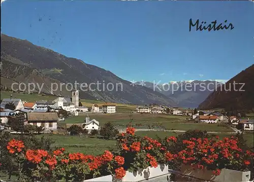 Muestair Panorama mit oetztaler Alpen Kat. Muestair