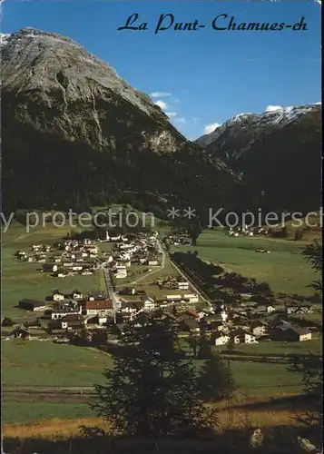 La Punt Chamues ch mit Val Chamuera Gesamtansicht Kat. La Punt Chamues ch