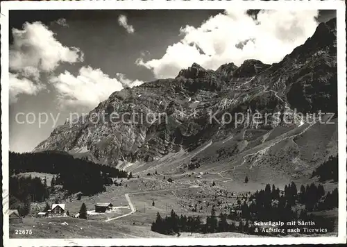 Schwaegalp mit Saentis Tierwies Kat. Schwaegalp