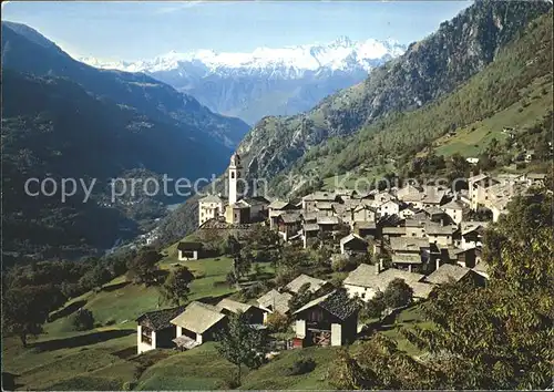 Soglio im Bergell Panorama Kat. Soglio