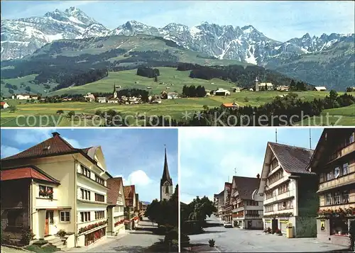 Hemberg SG Panorama Dorfpartie mit Saentisblick / Hemberg /Bz. Toggenburg