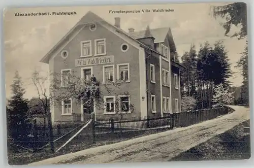 Bad Alexandersbad Fremdenpension Villa Waldfrieden x 1928 / Bad Alexandersbad /Wunsiedel LKR
