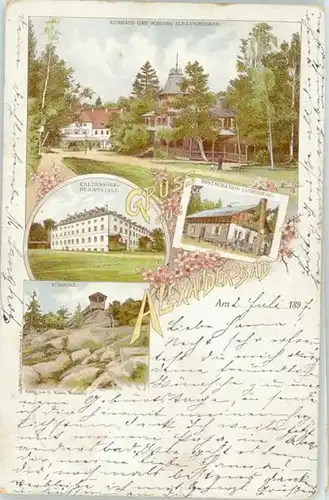 Bad Alexandersbad Kaltwasserheilanstalt x 1897 / Bad Alexandersbad /Wunsiedel LKR
