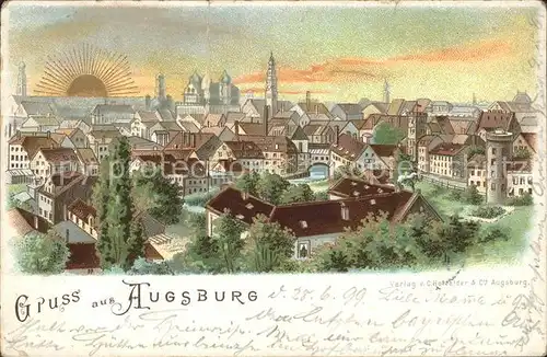 Augsburg Stadtblick Kat. Augsburg