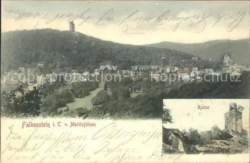 Falkenstein Taunus vom Moritzfelsen Ruine Kat. Koenigstein im Taunus