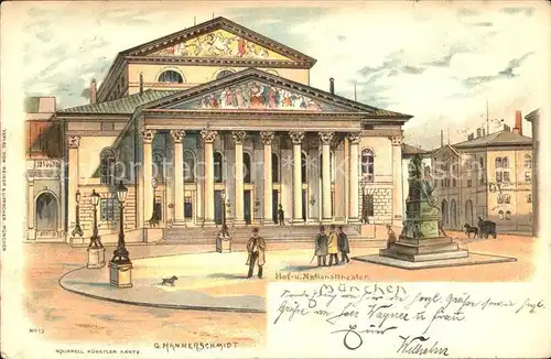 Muenchen Hof und Nationaltheater Kat. Muenchen