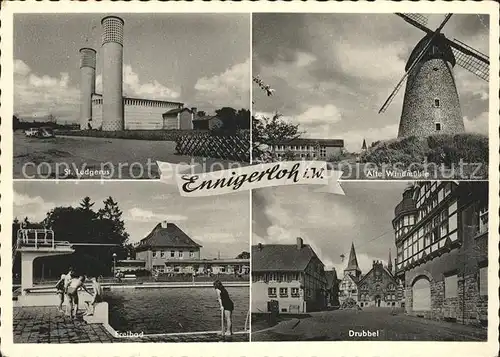 Ennigerloh St Ludgerus Windmuehle Drubbel Fachwerk Freibad Kat. Ennigerloh