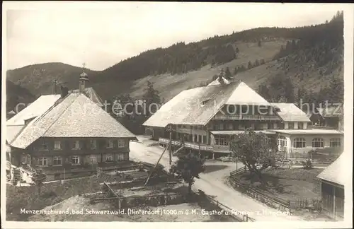 Menzenschwand Gasthof Pension zum Hirschen Schwarzwald Kat. St. Blasien