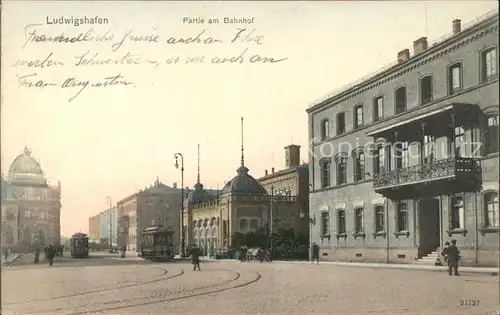 Ludwigshafen Rhein Partie am Bahnhof Kat. Ludwigshafen am Rhein