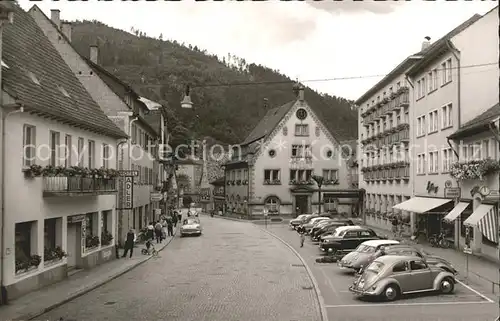 Hornberg Schwarzwald an der Schwarzwaldbahn Hauptstrasse Kat. Hornberg