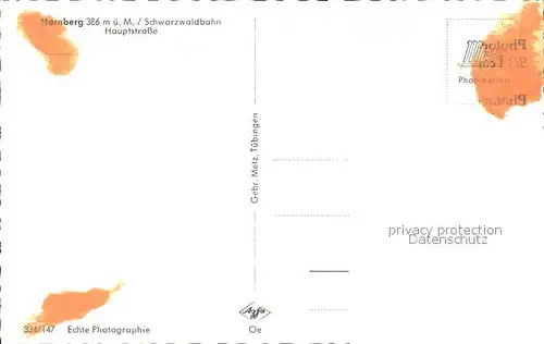 Hornberg Schwarzwald an der Schwarzwaldbahn Hauptstrasse Kat. Hornberg