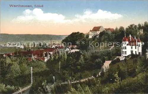 Warthausen Riss Blick zum Schloss Kat. Warthausen