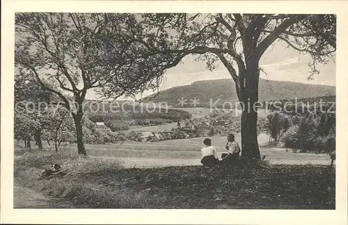 Moosbronn Picknick unter Baeumen Naturfreundeheim Kat. Gaggenau