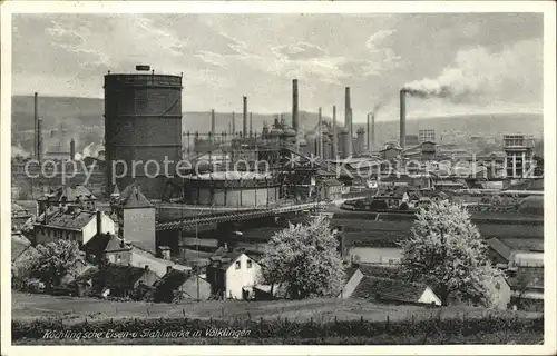 Voelklingen Roechling sche Eisen und Stahlwerke Industrie Kat. Voelklingen