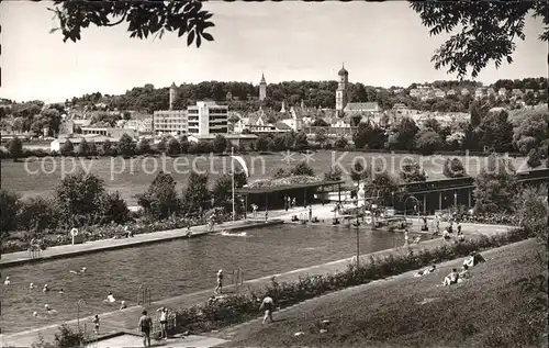 Biberach Riss Staedtisches Freibad Schwimmbad Kat. Biberach an der Riss