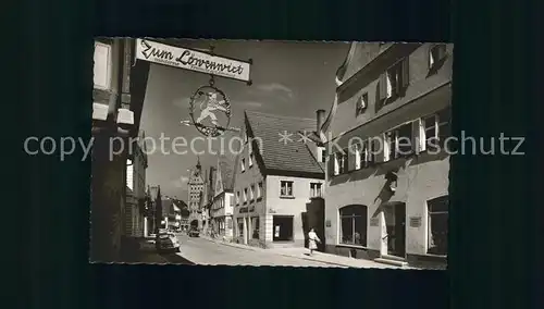 Weissenhorn Hauptstrasse Gasthaus Zum Loewenwirt Kat. Weissenhorn