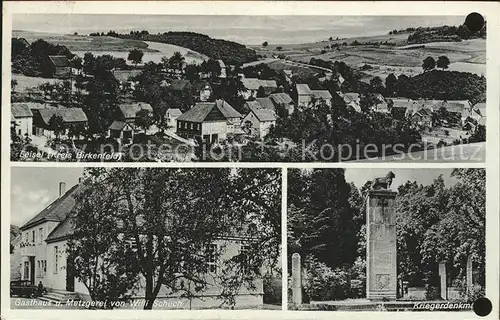 Leisel Totalansicht Gasthaus Metzgerei Kriegerdenkmal Kat. Leisel