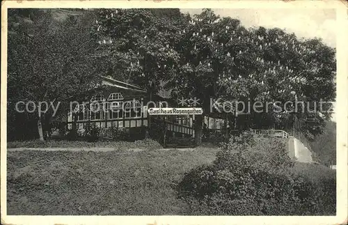 Rathen Saechsische Schweiz Gasthaus Rosengarten Kat. Rathen Sachsen