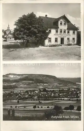 Pretzfeld Gasthaus zur neuen Post Panorama Fraenkische Schweiz Kat. Pretzfeld