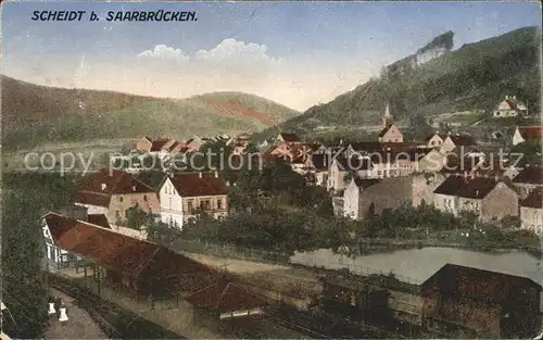 Scheidt Saarbruecken Gesamtansicht Bahnhof Kat. Saarbruecken