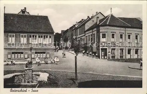 Quierschied Strassenpartie Brunnen Kat. Quierschied