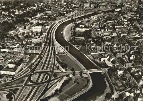 Saarbruecken Stadt Autobahn Fliegeraufnahme Kat. Saarbruecken