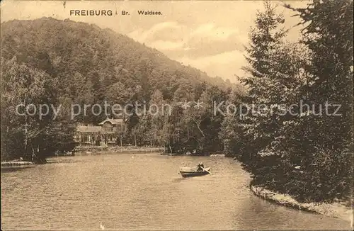 Freiburg Breisgau Partie am Waldsee Kat. Freiburg im Breisgau