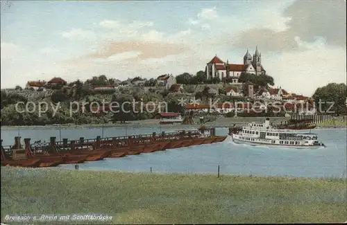 Breisach Rhein Schiffsbruecke Muenster Kat. Breisach am Rhein