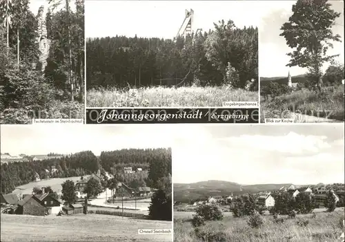 Johanngeorgenstadt Teufelsstein Steinbach Erzgebirgsschanze Kirche Kat. Johanngeorgenstadt