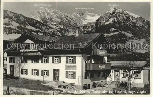 Maderhalm Pension Bergblick Kat. Fischen i.Allgaeu