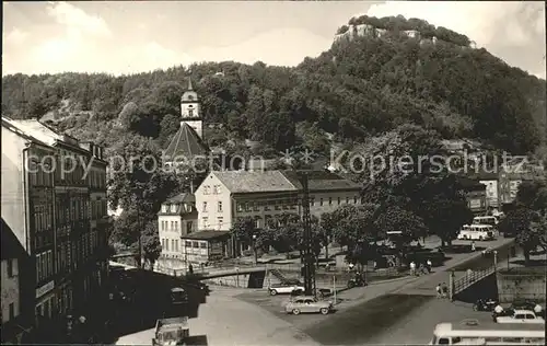 Koenigstein Saechsische Schweiz Stadt und Festung Kat. Koenigstein Saechsische Schweiz