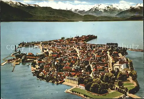 Lindau Bodensee Alpenpanorama Fliegeraufnahme Kat. Lindau (Bodensee)