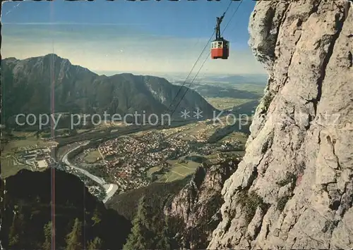 Bad Reichenhall Predigtstuhlbahn Seilbahn Talblick Sommerpanorama Kat. Bad Reichenhall