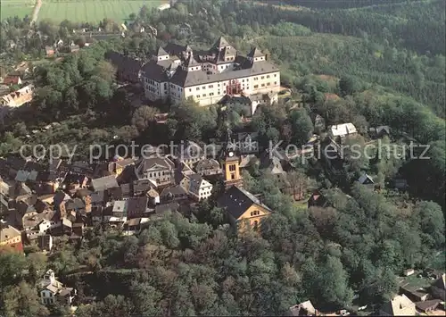 Augustusburg Renaissance Schloss Fliegeraufnahme Kat. Augustusburg