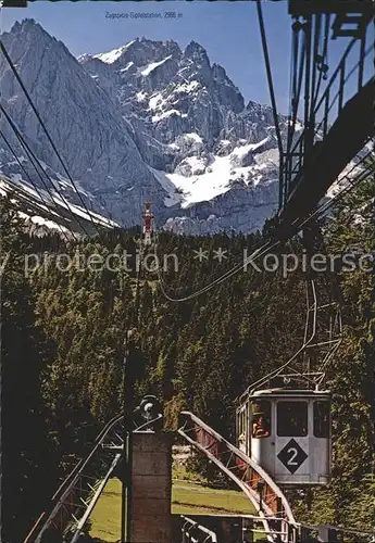 Eibsee Bayerische Zugspitz Seilbahn zum Zugspitzgipfel Kat. Grainau