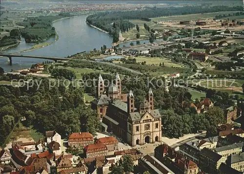 Speyer Rhein Dom Rheinbruecke Fliegeraufnahme Kat. Speyer