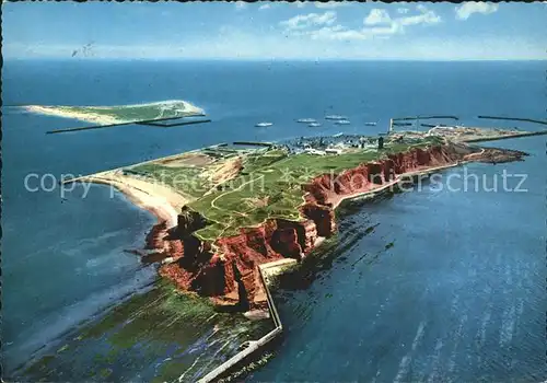 Insel Helgoland Fliegeraufnahme mit Duene Kat. Helgoland