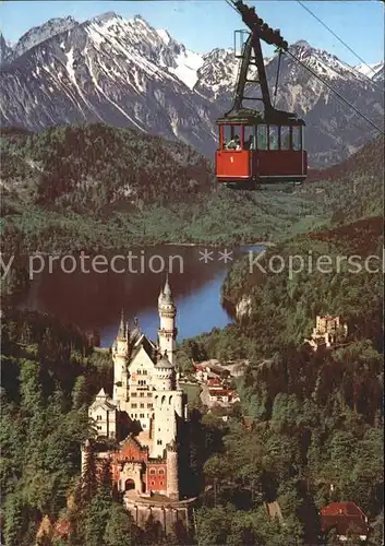 Hohenschwangau Tegelbergbahn Schloss Neuschwanstein  Kat. Schwangau