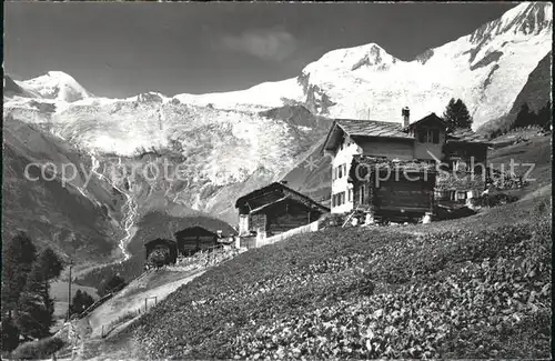 Saas Fee Ferienheim Hohnegg mit Allalin und Alphubel Kat. Saas Fee