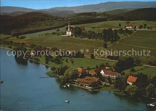 Birnau am Bodensee Basilika Fliegeraufnahme Kat. Uhldingen Muehlhofen