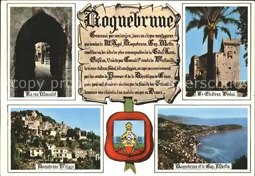 Roquebrune Cap Martin Rue Moncollet  Chateau Feodal Roquebrune Village Kat. Roquebrune Cap Martin